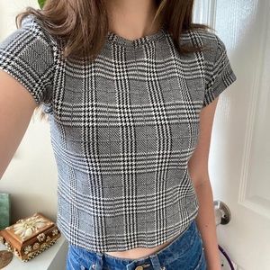 Brandy Melville Houndstooth top